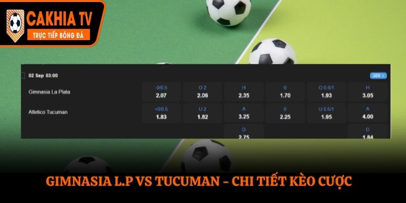 Bảng tỷ lệ soi kèo Gimnasia L.P vs Tucuman